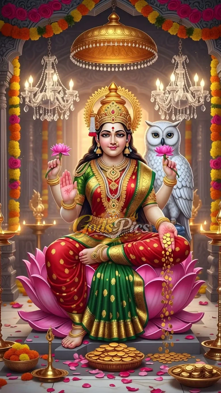 Laxmi Maa – Premium Spiritual Digital Art HD Wallpaper