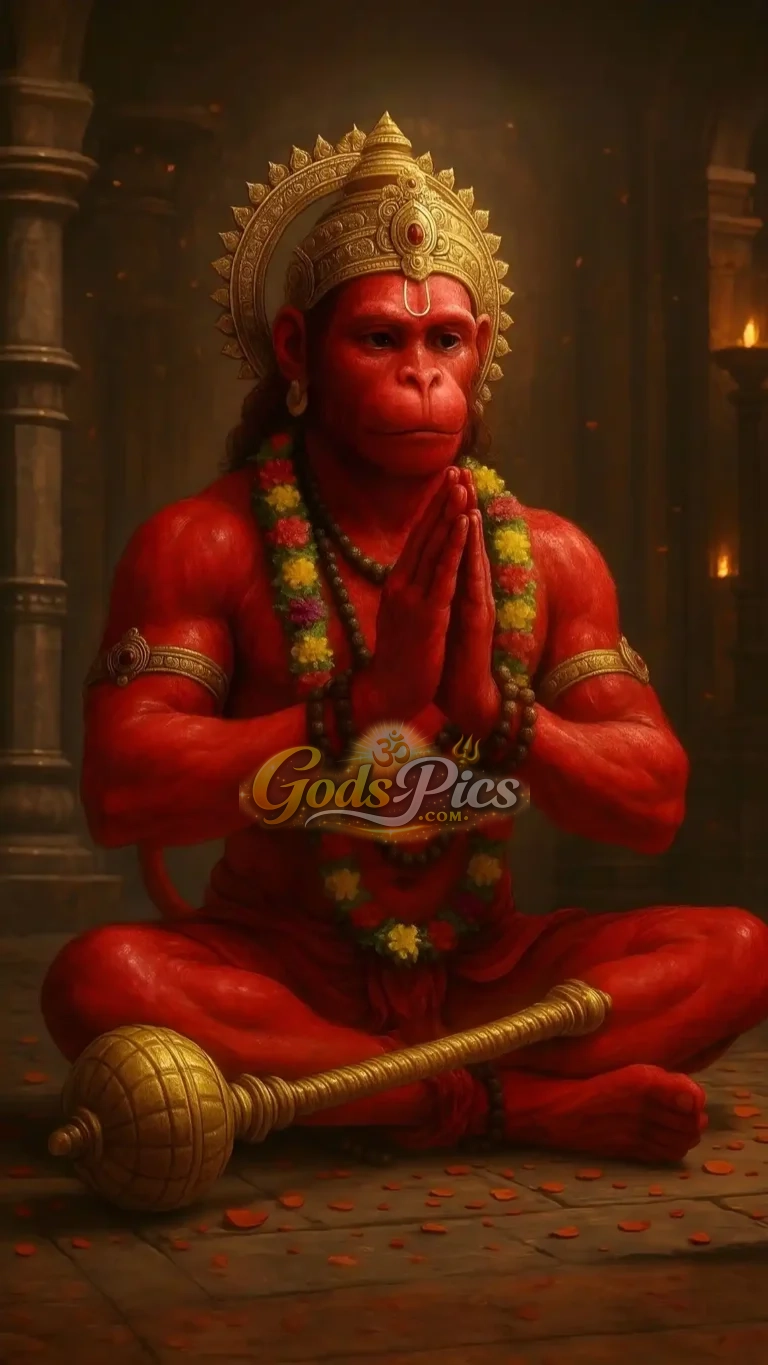 Lord Hanuman Prey Powerful  High-Resolution Images