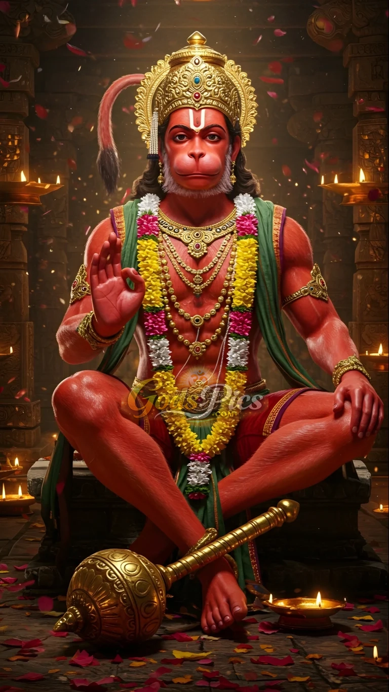 Lord Hanuman Powerful High-Resolution 4 Set Images