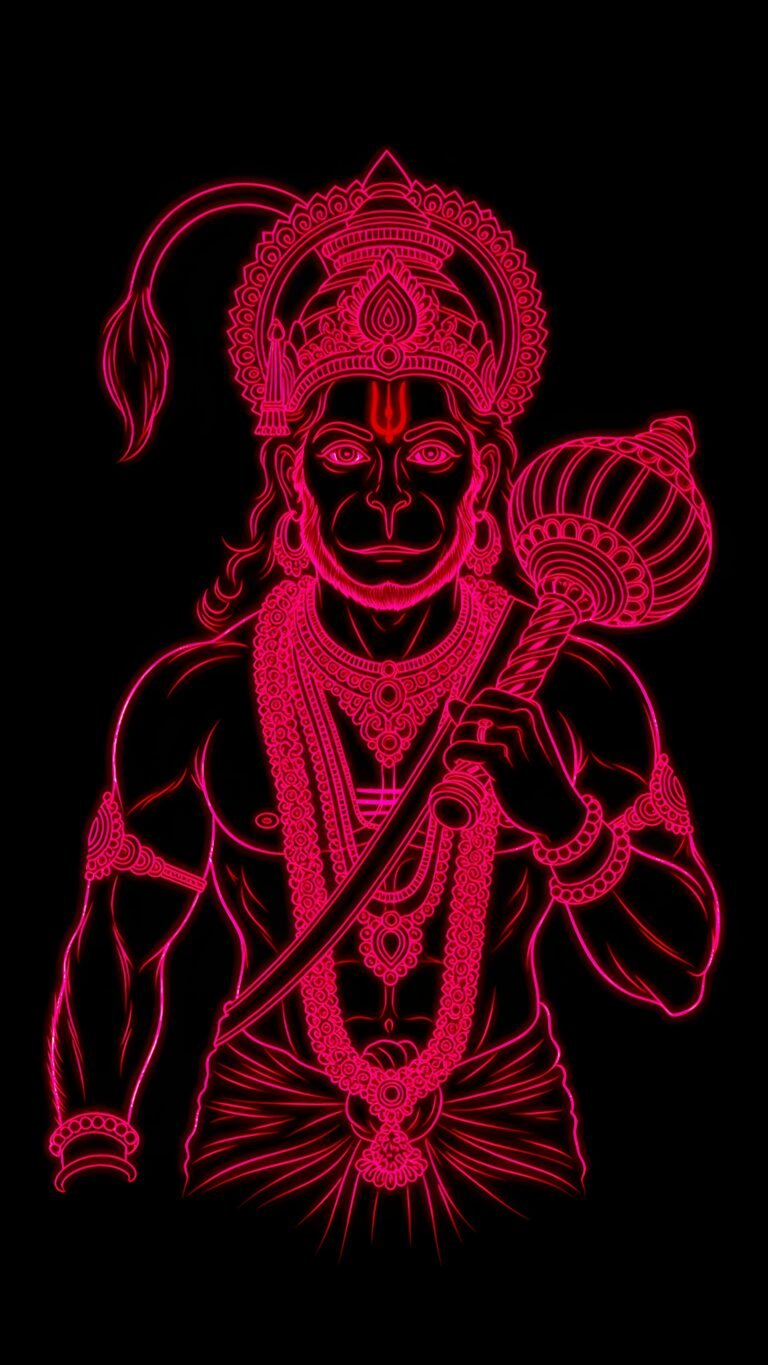 Lord Hanuman Powerful High-Resolution Dark Spiritual 3 Set Images