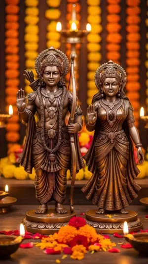 Lord Ram And Maa Sita Divine HD Image