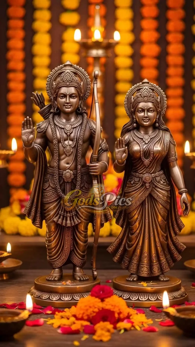Lord Ram And Maa Sita Divine HD Image