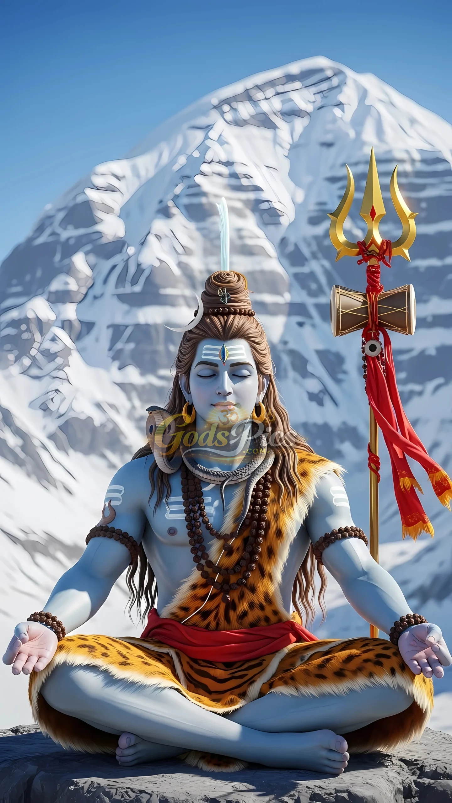 Lord Shiva in Deep Meditation on Mount Kailash (Set of 5 Images) - Image 5