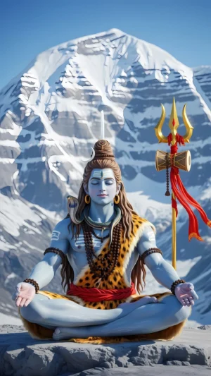 Lord Shiva in Deep Meditation on Mount Kailash (5 Images) - Image 4
