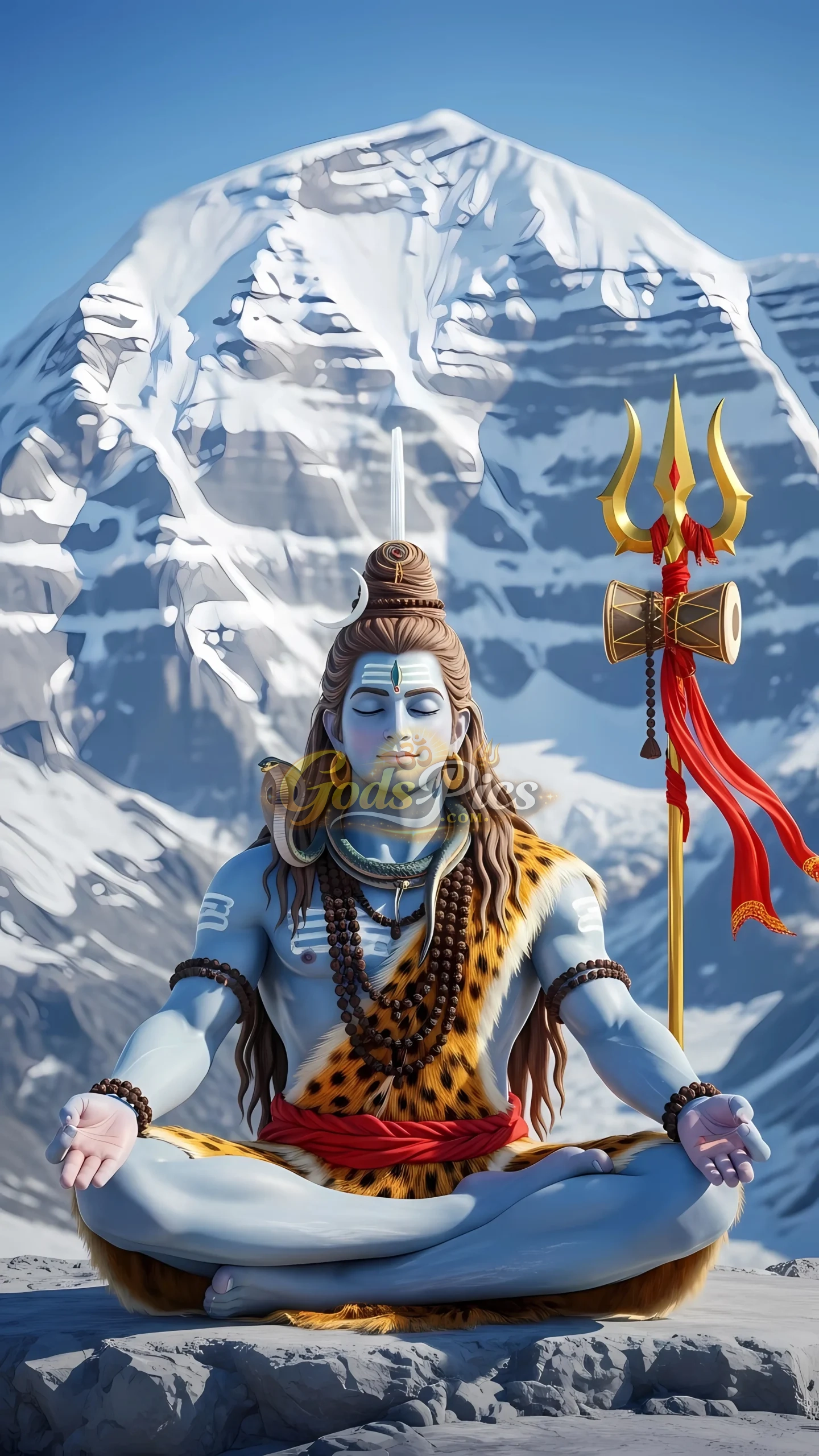 Lord Shiva in Deep Meditation on Mount Kailash (Set of 5 Images) - Image 4