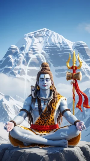 Lord Shiva in Deep Meditation on Mount Kailash (5 Images) - Image 3