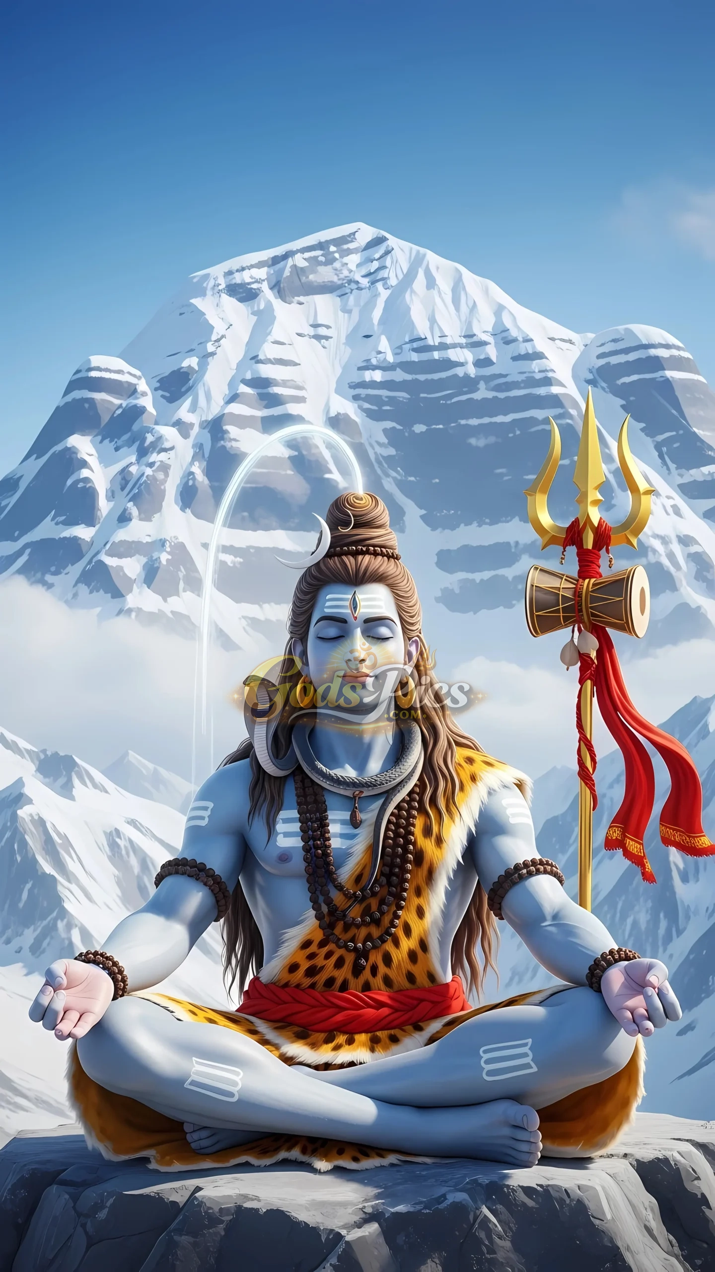 Lord Shiva in Deep Meditation on Mount Kailash (Set of 5 Images) - Image 3