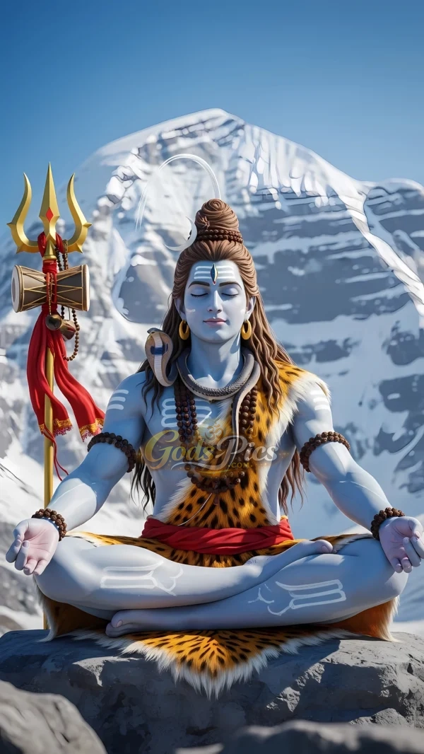Lord Shiva in Deep Meditation on Mount Kailash (5 Images)