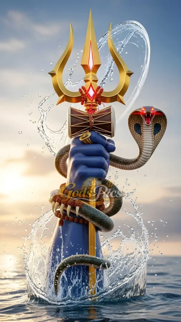 Lord Shiva Trishul HD Mobile Wallpaper