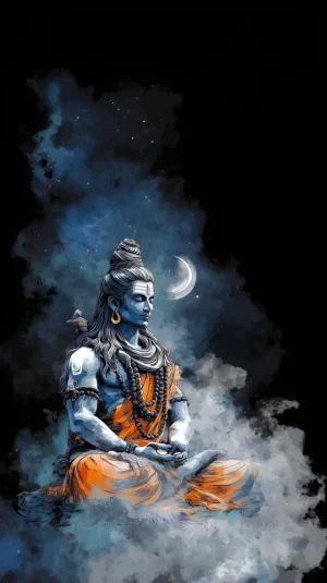 Lord Shiva in Deep Meditation Single Image HD 8K