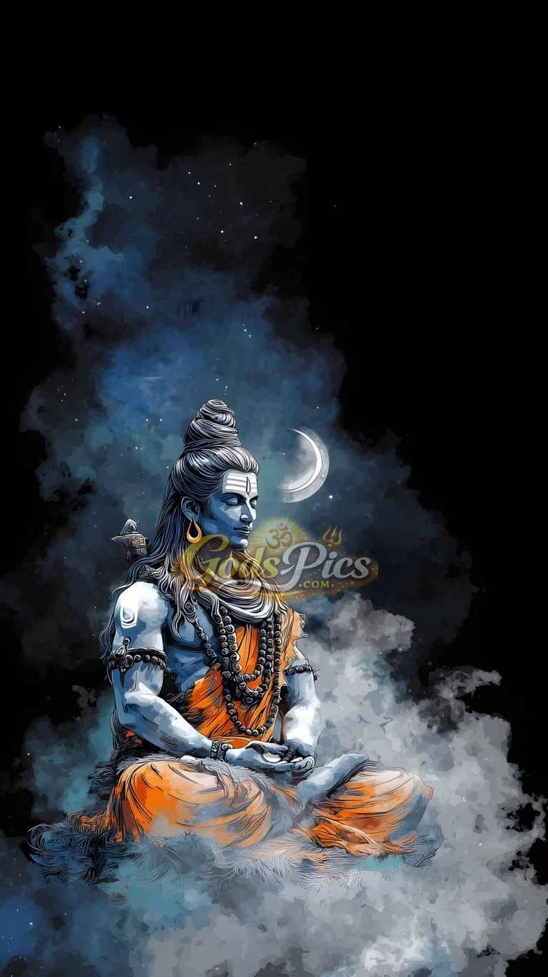 Lord Shiva in Deep Meditation Single Image HD 8K