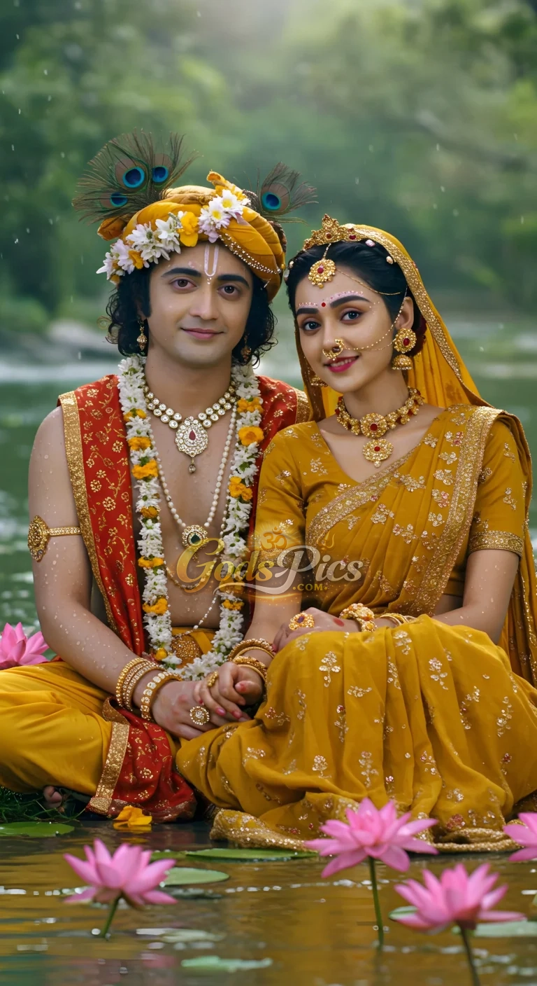 Radha Krishna Divine Loves Singale HD Image