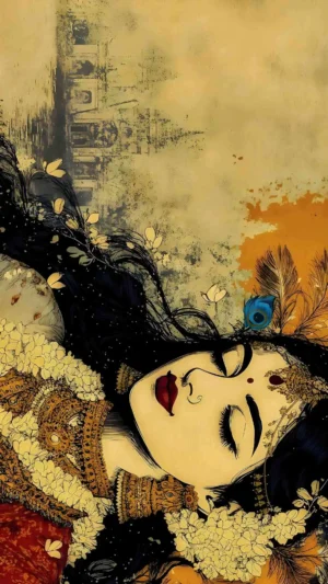 Radha Rani Digital Art Image – Premium Spiritual Digital Art