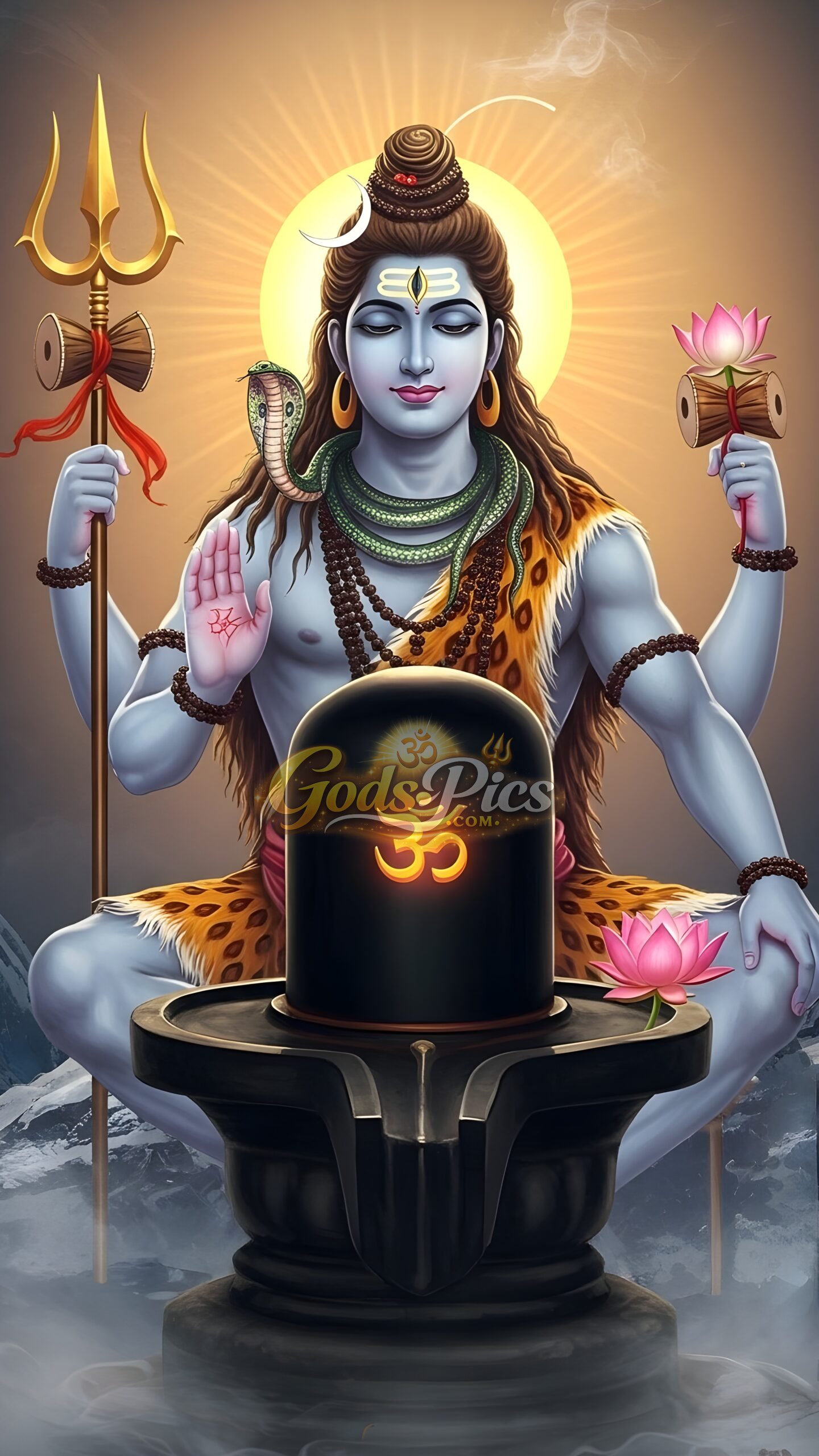 Lord Shiva in Deep Meditation Image (2 Set ) HD 8K