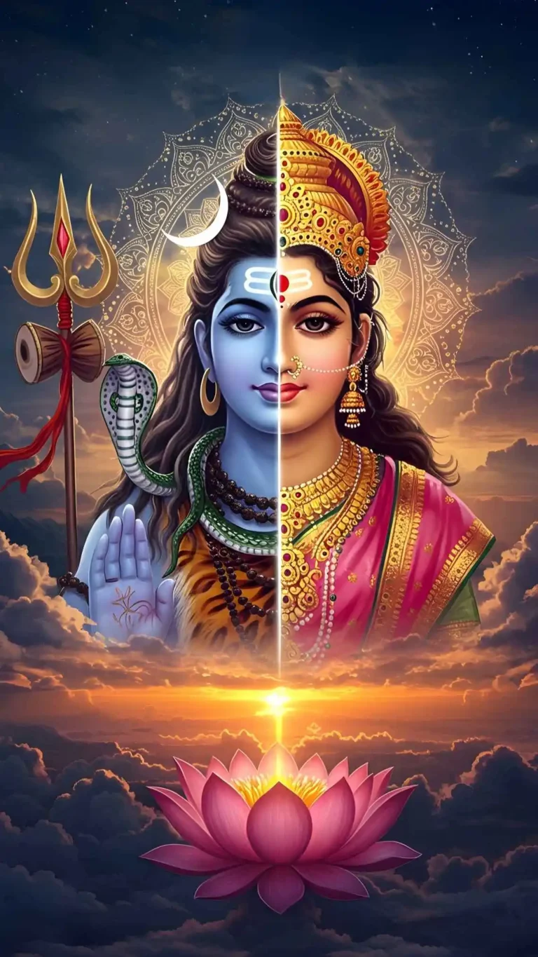 Divine (Shiva–Shakti Union) – Premium Spiritual Digital Art (3 Set Images)