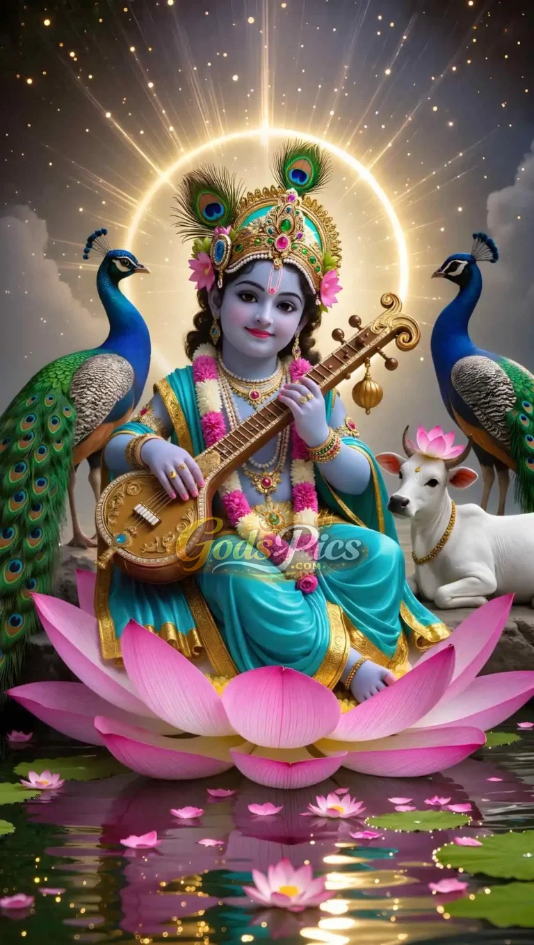 Divine Bal Krishna HD Wallpaper (2 Set Images)
