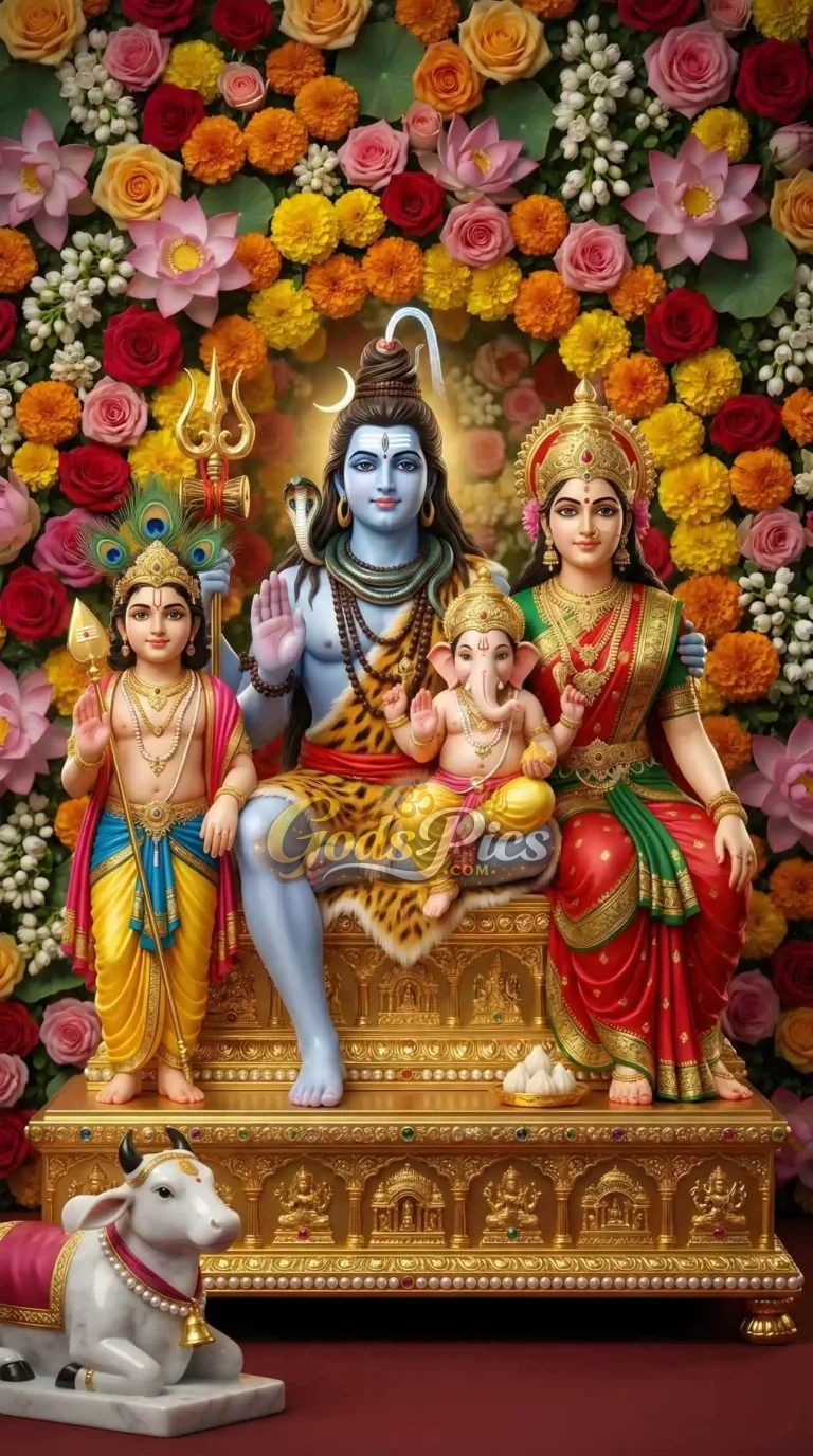 Shiva Family–Digital Artwork Full HD Image