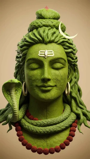 Lord Shiva Green Theme HD Mobile Wallpaper (3 Set Image) - Image 2