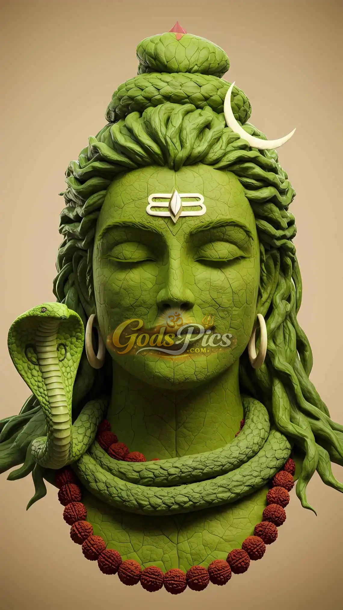 Lord Shiva Green Theme HD Mobile Wallpaper (3 Set Image) - Image 2