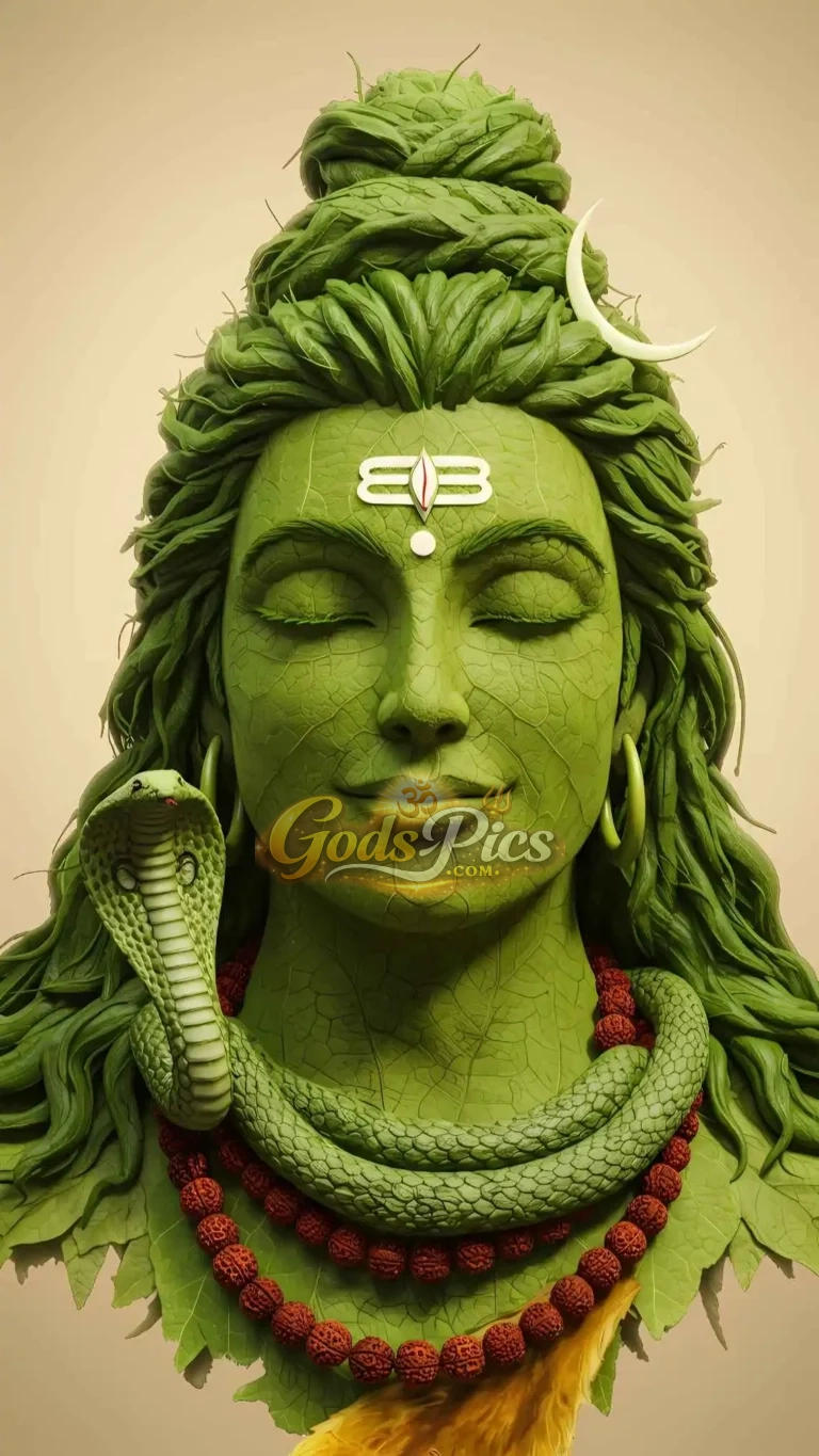 Lord Shiva Green Theme HD Mobile Wallpaper (3 Set Image)