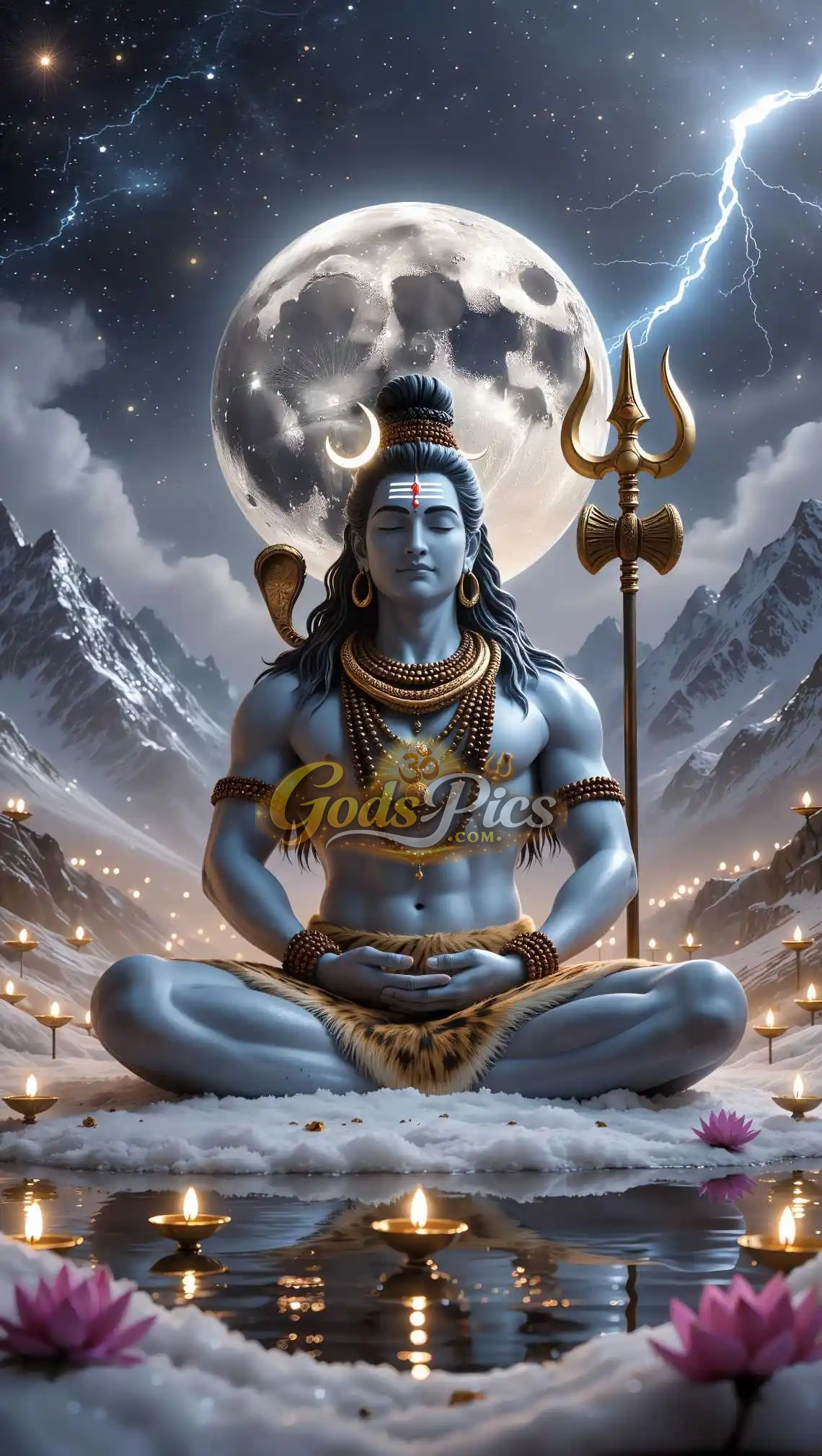 Lord Shiva in Deep Meditation HD Mobile Wallpaper