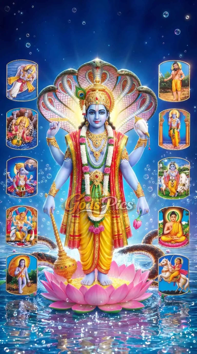 Lord Vishnu Avtar Powerful High-Resolution (4 Set Image)