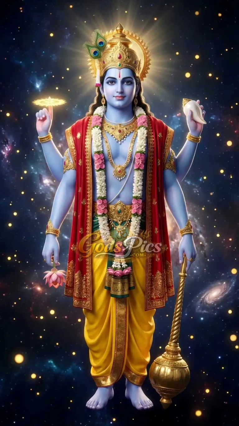 Lord Vishnu Powerful High-Resolution Images (4 Set Image)