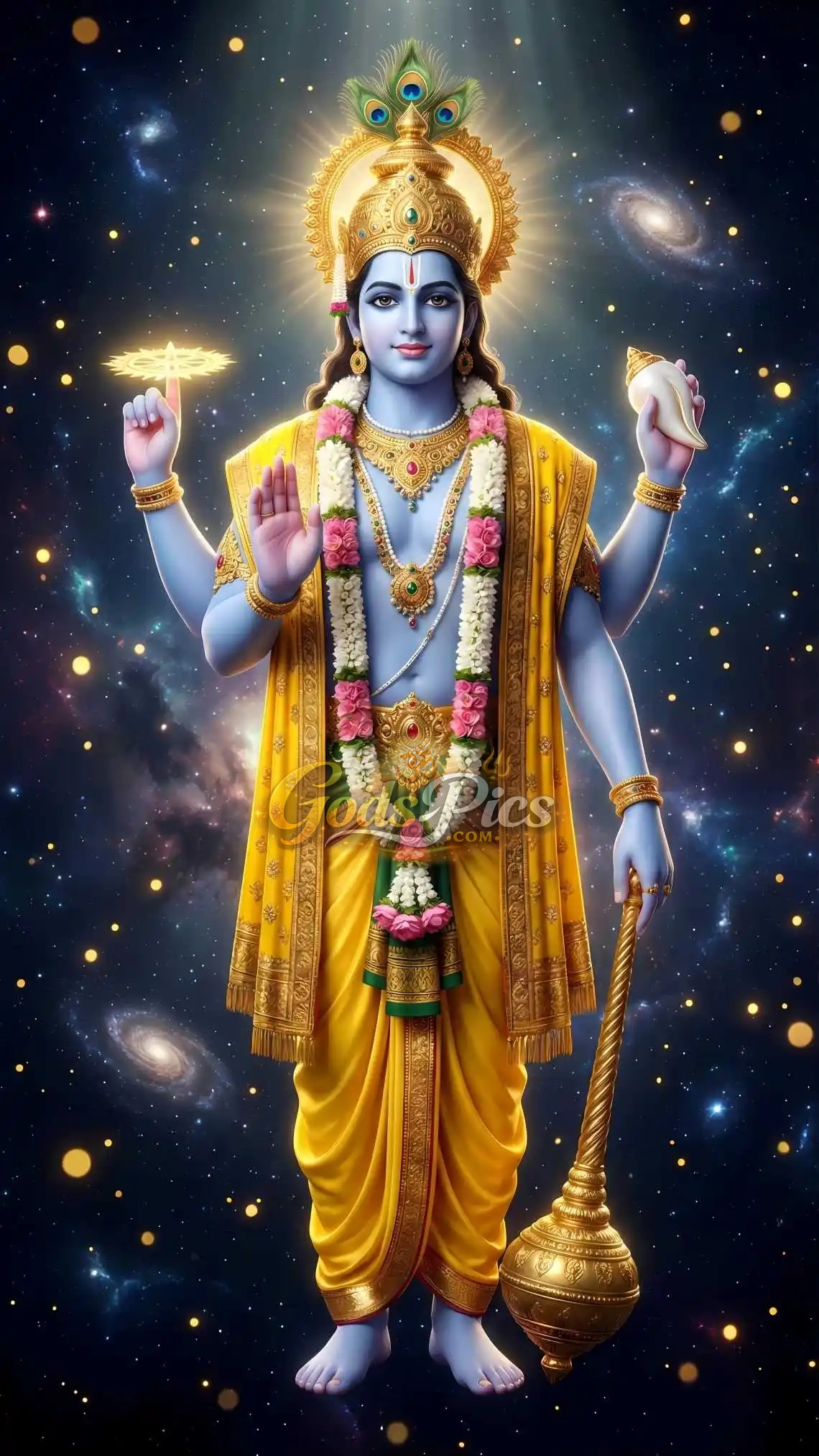 Lord Vishnu Powerful High-Resolution Images (4 Set Image) - Image 2