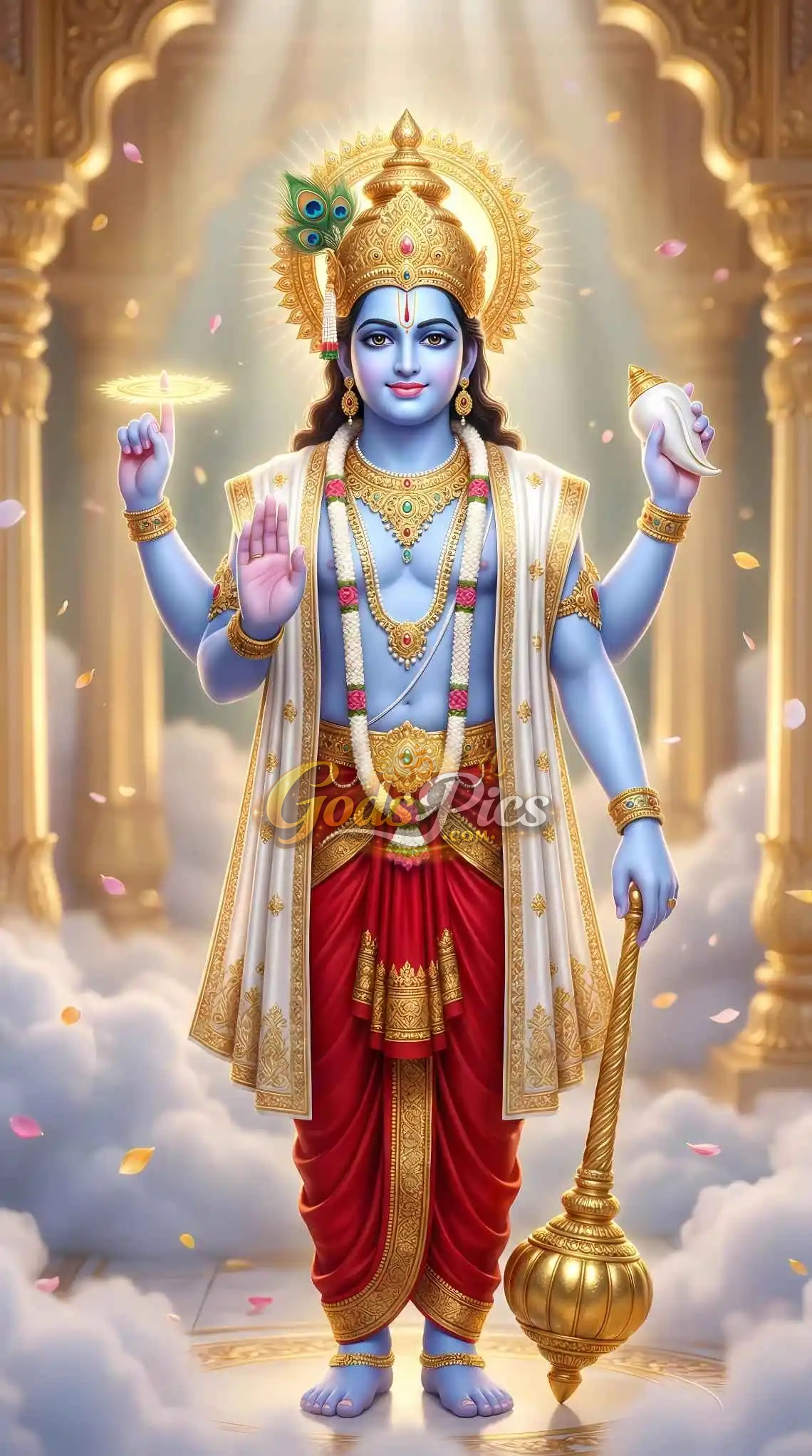 Lord Vishnu Powerful High-Resolution Images (2 Set Image) - Image 2