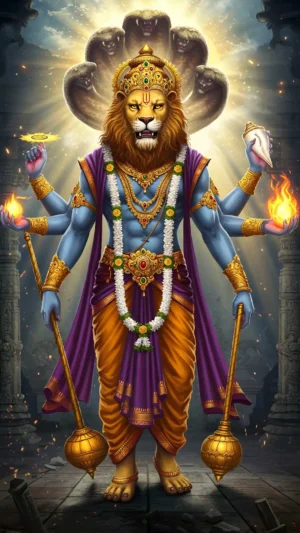 Lord Vishnu In Narsimha Avtar Image By Gods Pics