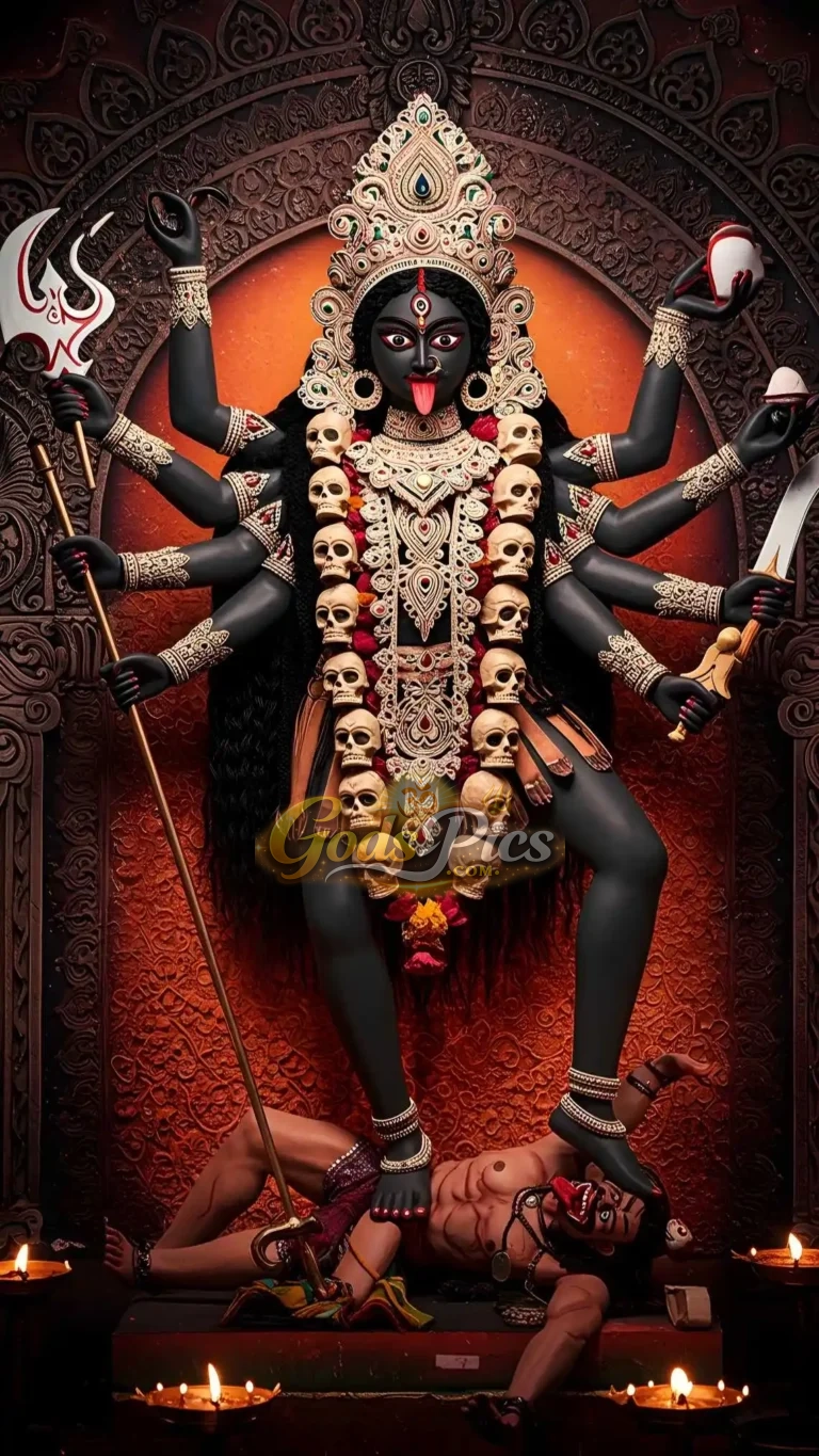 Goddess Kali Divine Power Portrait – Premium Spiritual Digital Art Image
