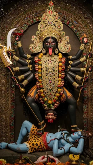 Goddess Kali Divine Power Portrait Digital Art Image By Gods Pics