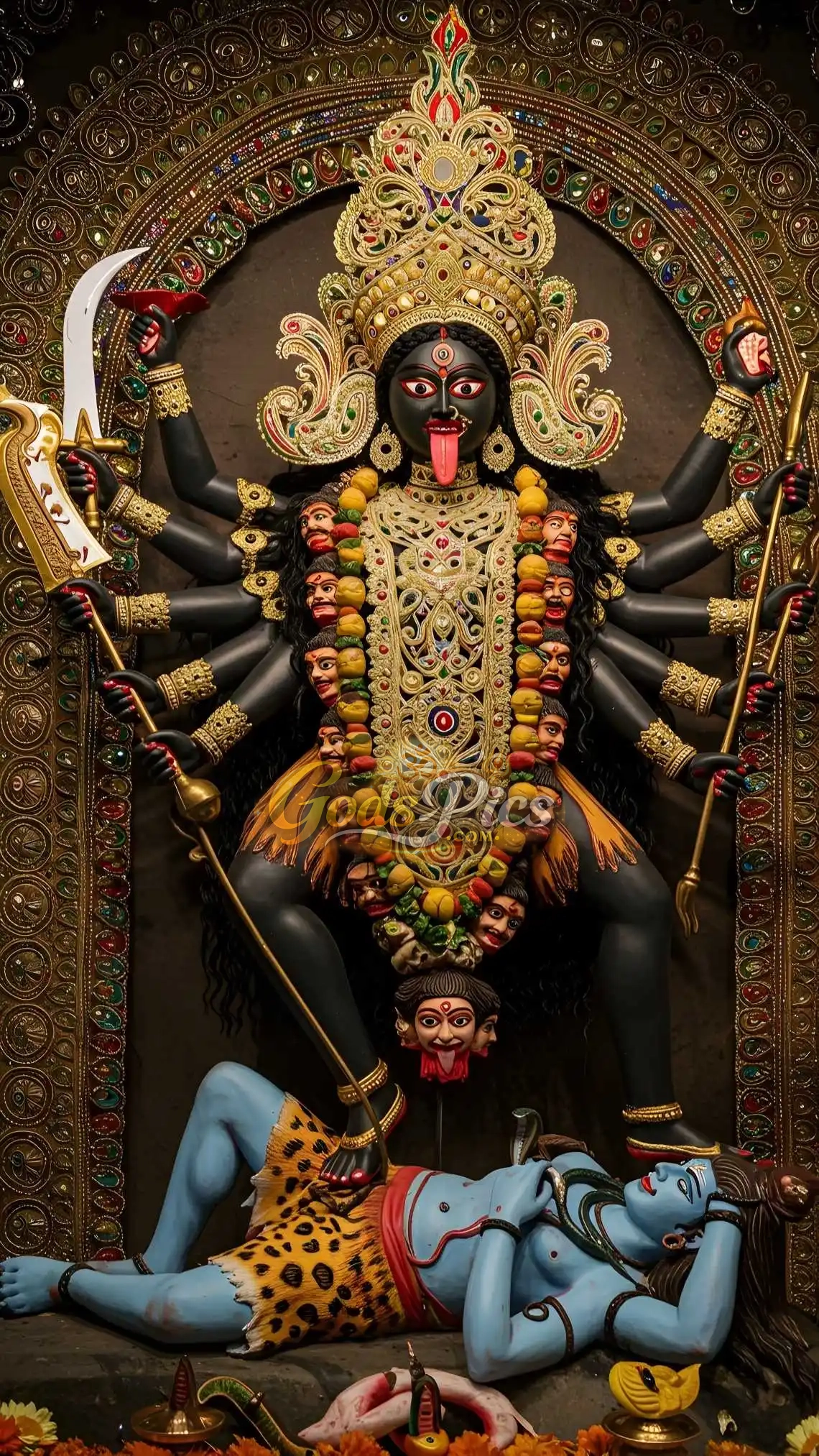 Goddess Kali Divine Power Portrait Digital Art Image By Gods Pics