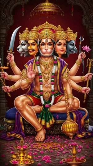Panchmukhi Hanuman ji High-Resolution Image By Gods Pics
