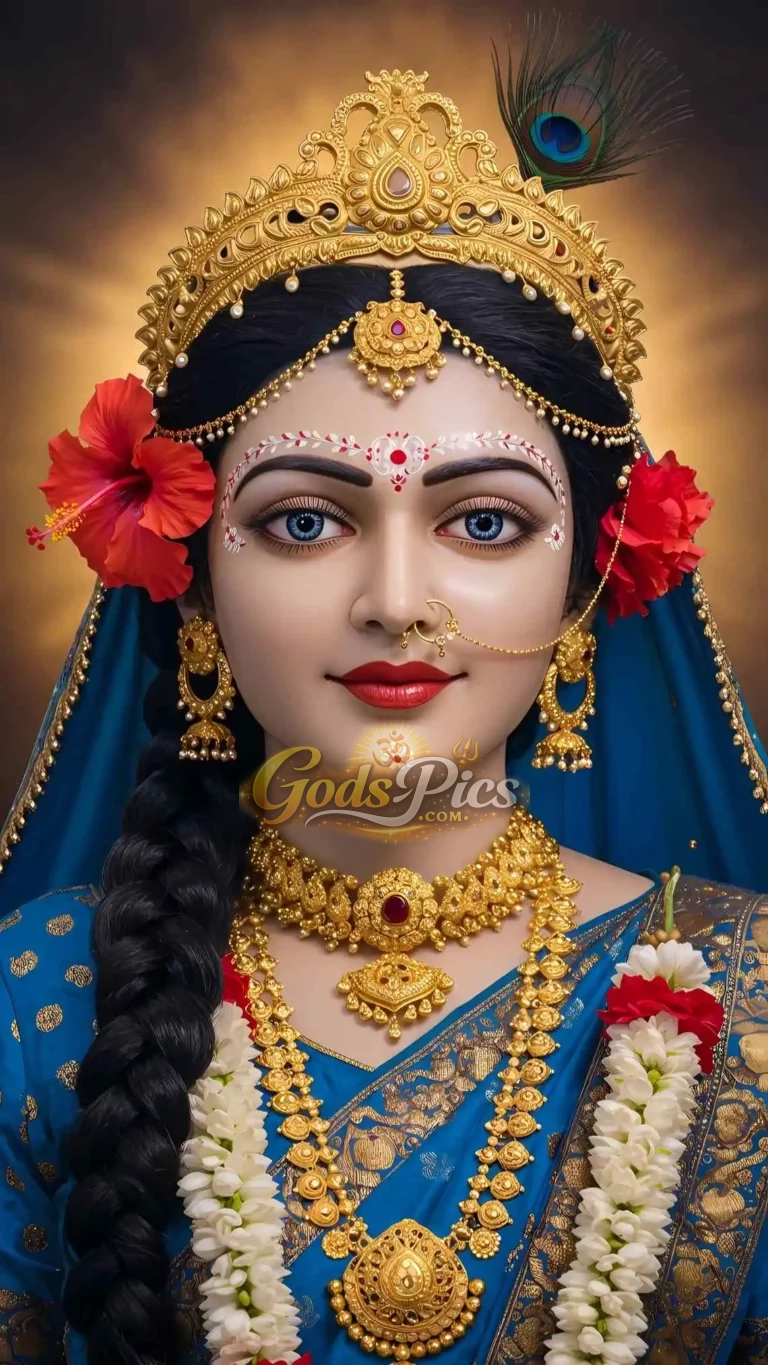 Radha Rani Premium Spiritual Digital Art (2 Set Image)