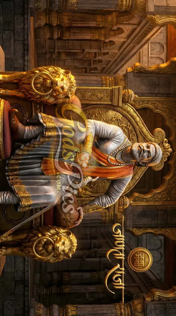 Chhatrapati Shivaji Maharaj Royal Throne HD Artwork