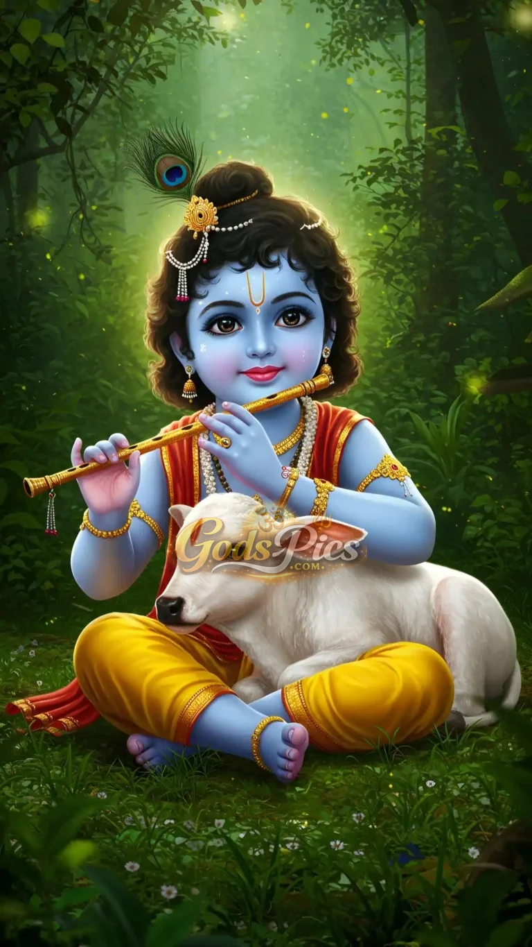 Baal Krishna Digital Art By Gods Pics (3 Images)
