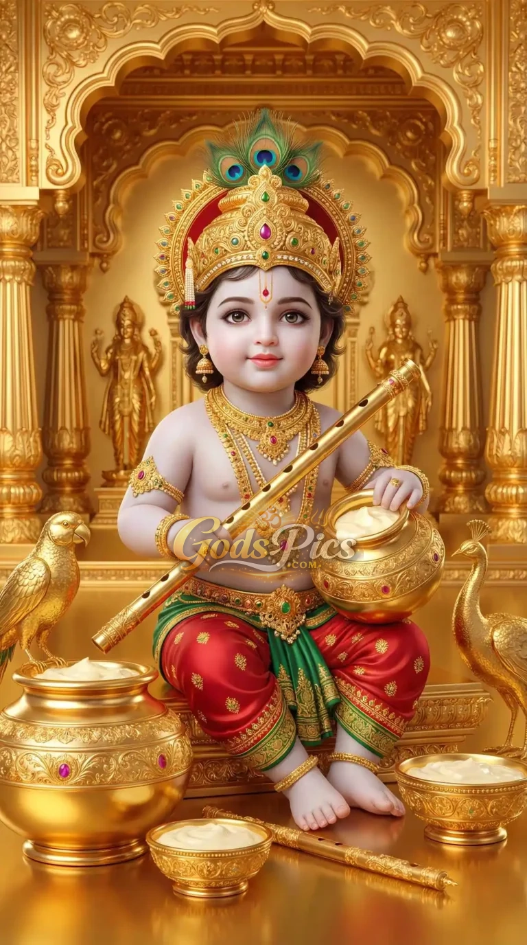 Baal Krishna Digital Art By Gods Pics