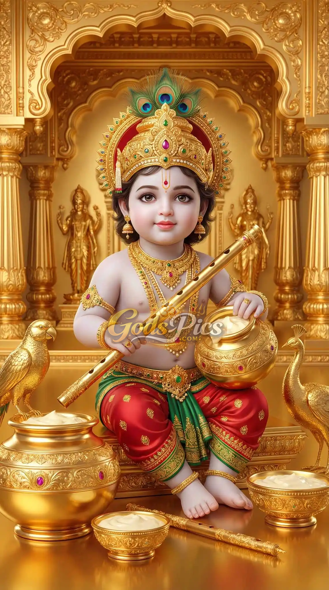 Baal Krishna Digital Art By Gods Pics