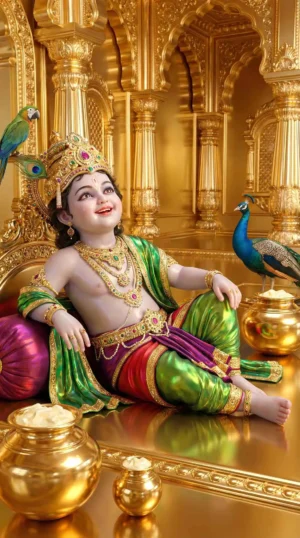 Divine Lord Krishna Beautiful Digital Art By Gods Pics