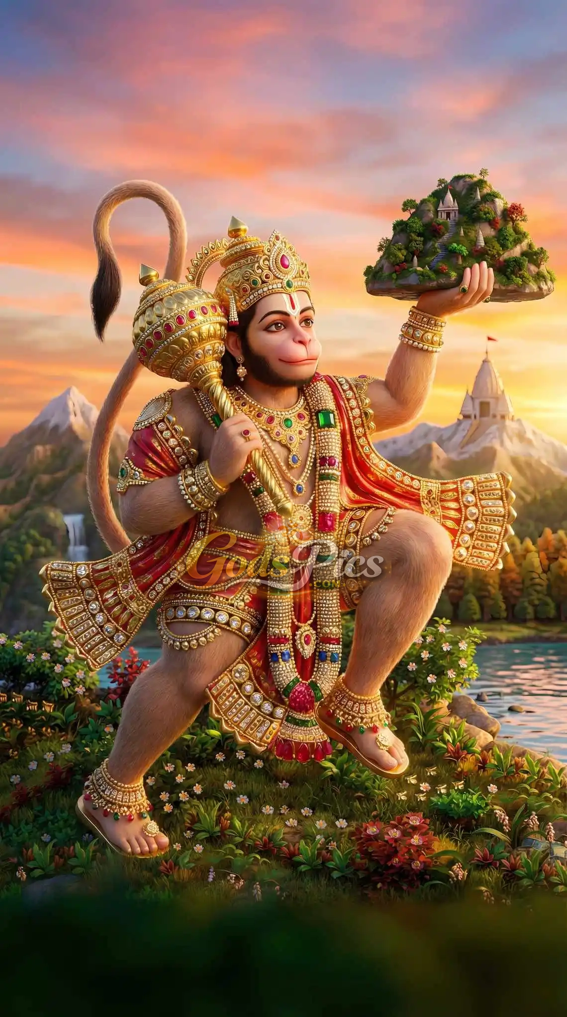 Lord Hanuman Powerful Full HD Wallpaper