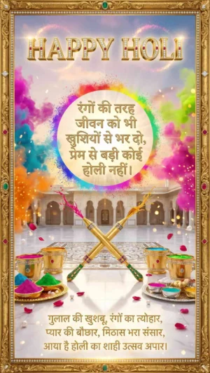 Happy Holi 2026 Colorful Festival Digital Poster