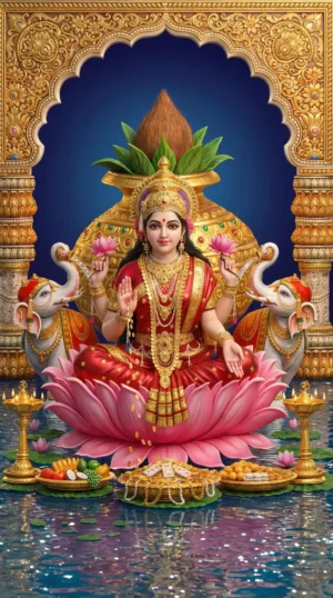 Laxmi Maa Premium Digital Wallpaper
