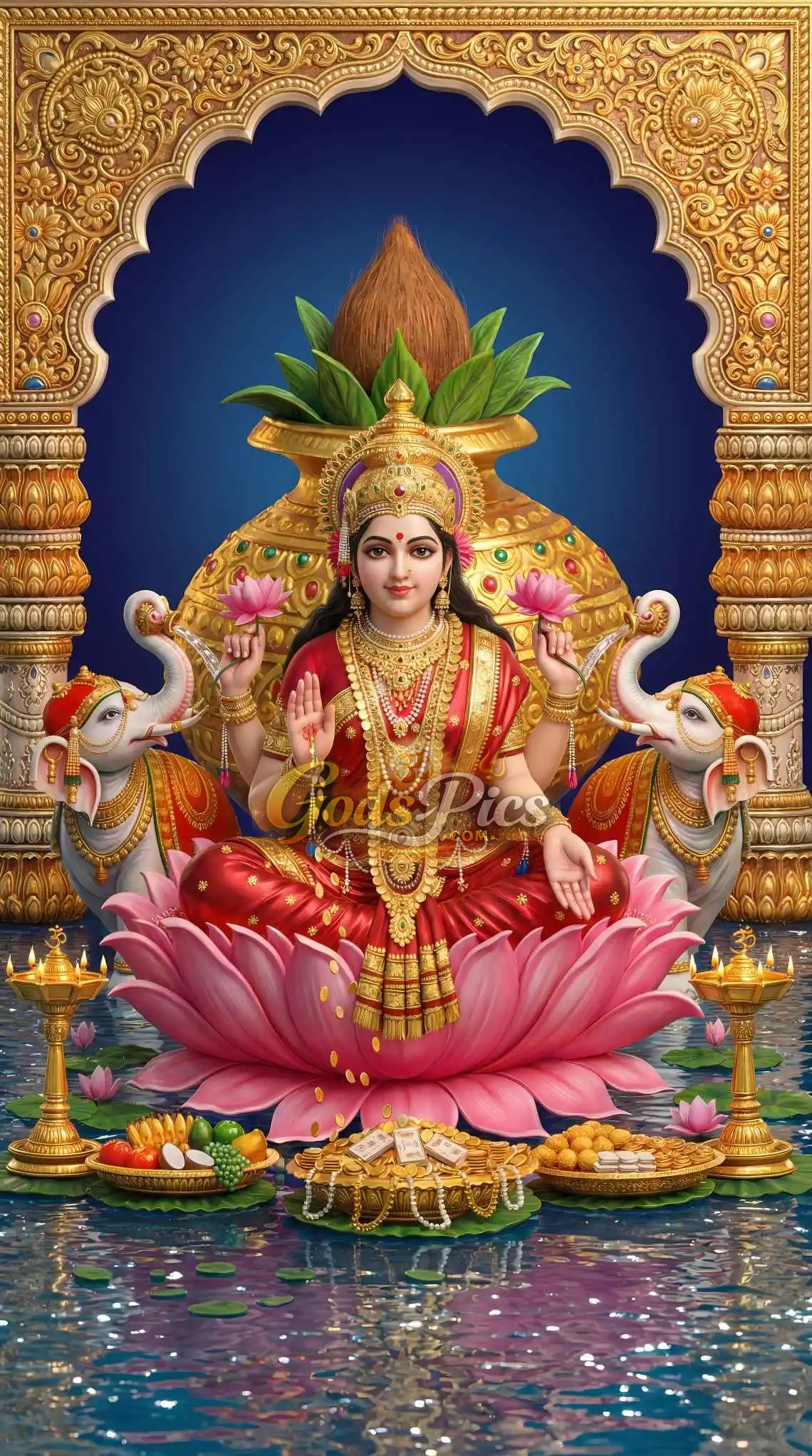 Laxmi Maa Premium Digital Wallpaper