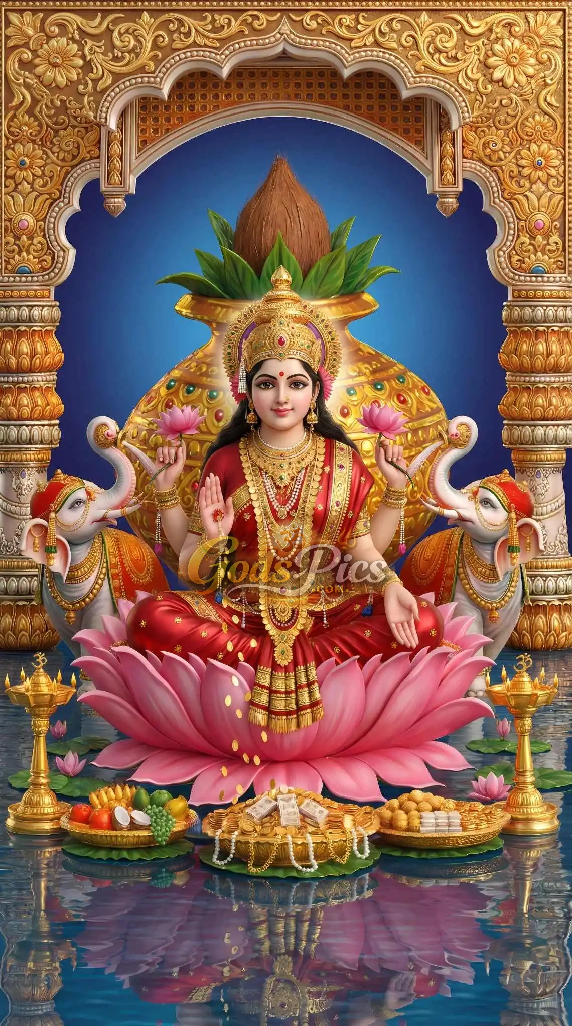Laxmi Maa Premium Digital Wallpaper