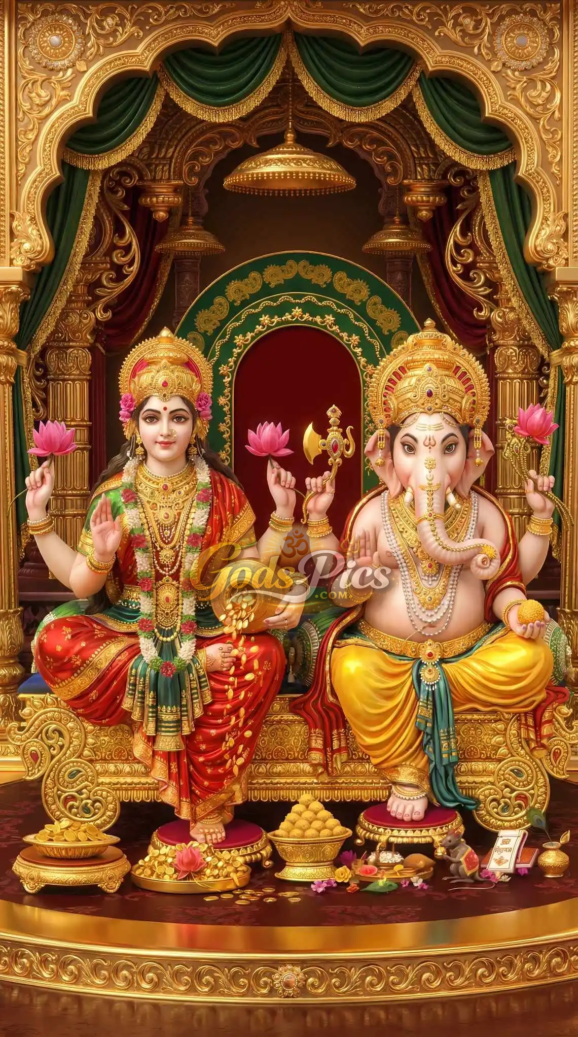 Lord Ganesha & Goddess Lakshmi Artwork (2 Set Image) - Image 2