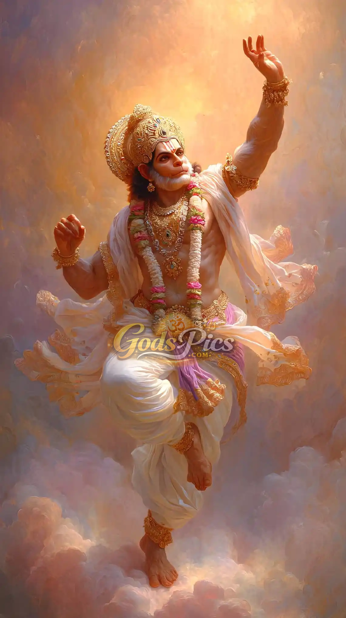 Lord Hanuman Powerful Painting Full HD Wallpaper