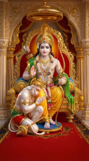 Lord Ram Blessing Hanuman HD Wallpaper