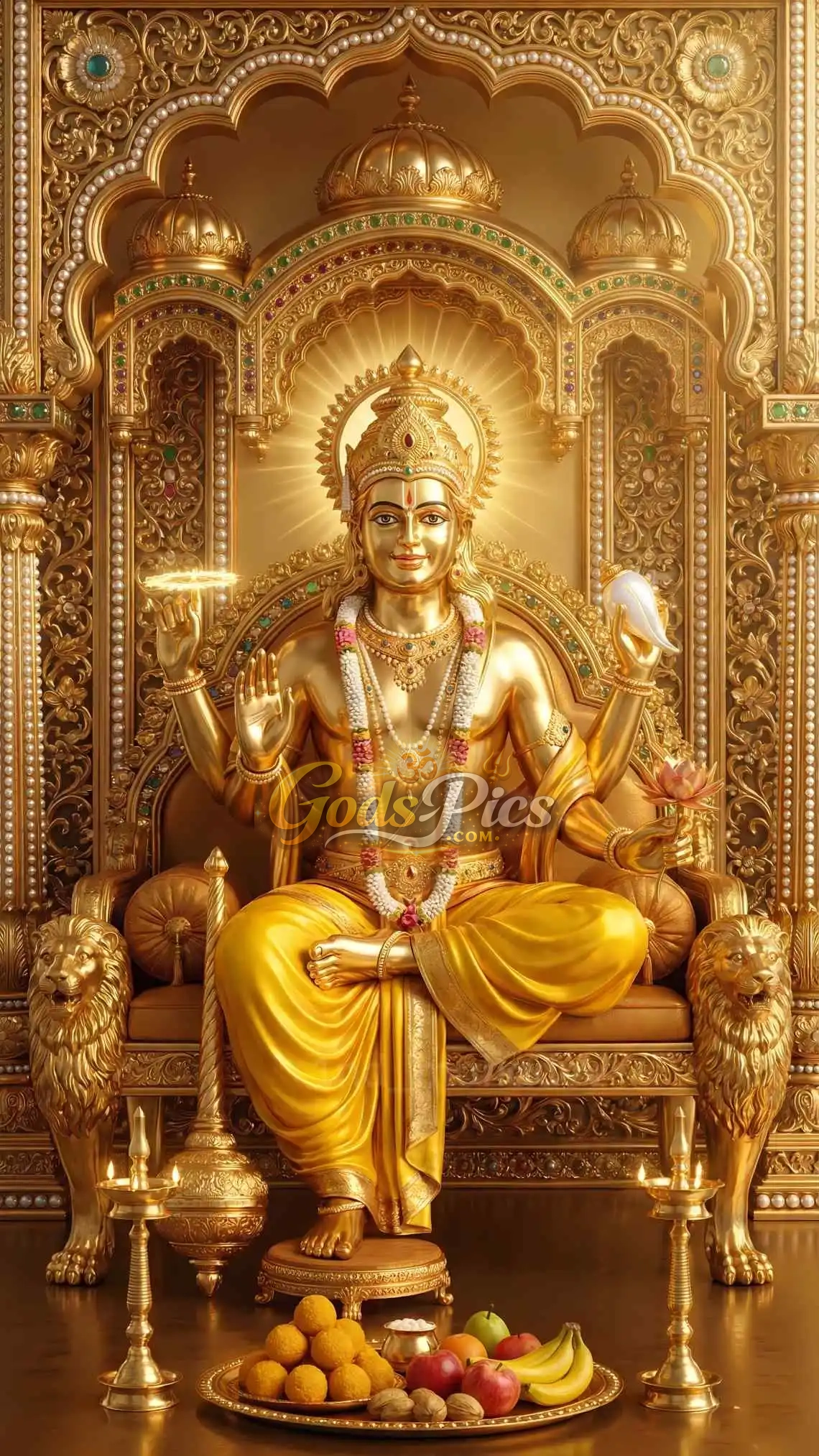 Lord Ram Golden Theme HD Wallpaper