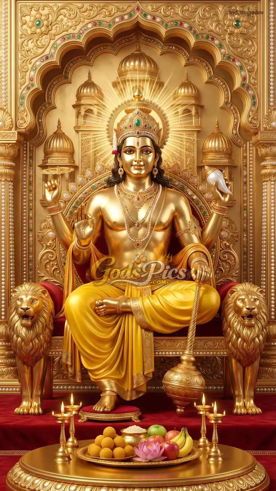Lord Ram Golden Theme HD Wallpaper (2 Set Images) - Image 2